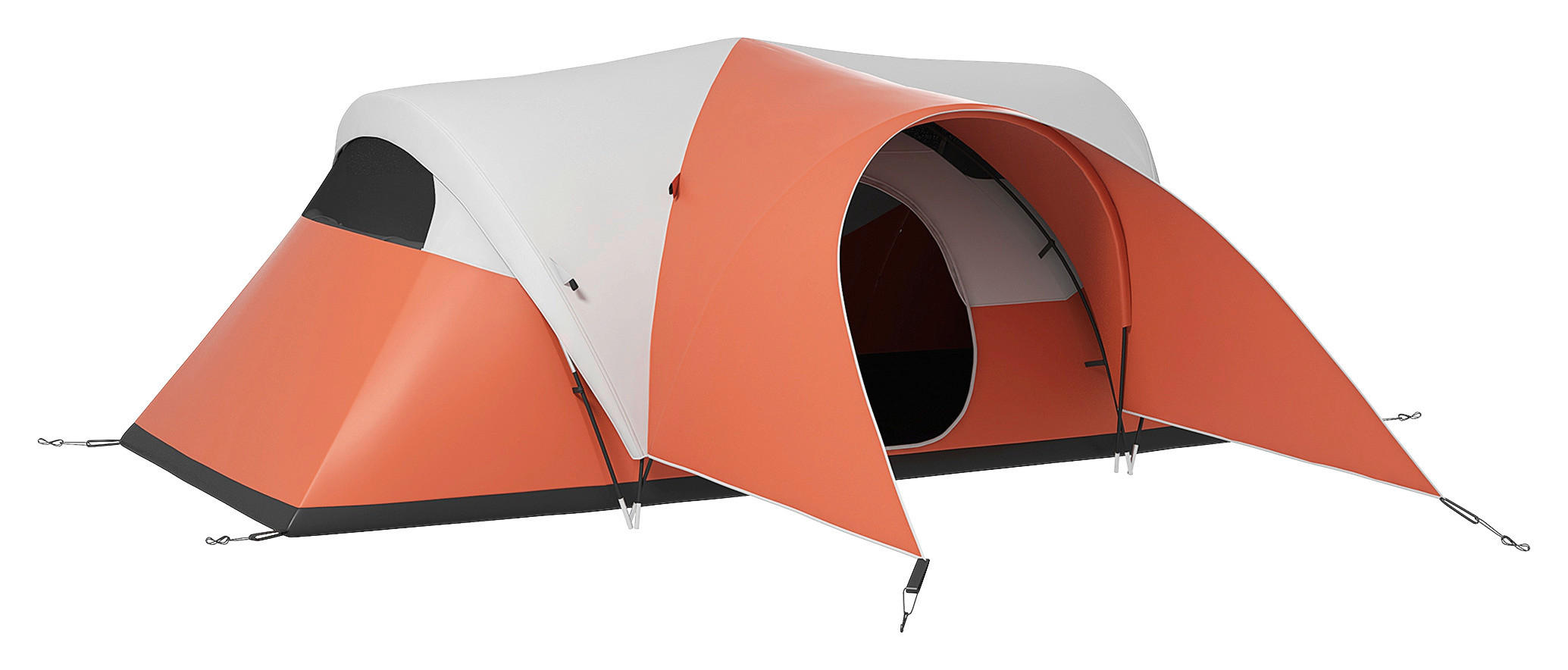 Outsunny Campingzelt B/H/L: ca. 300x198x550 cm Campingzelt - orange (550,00/300,00/198,00cm) - Outsunny