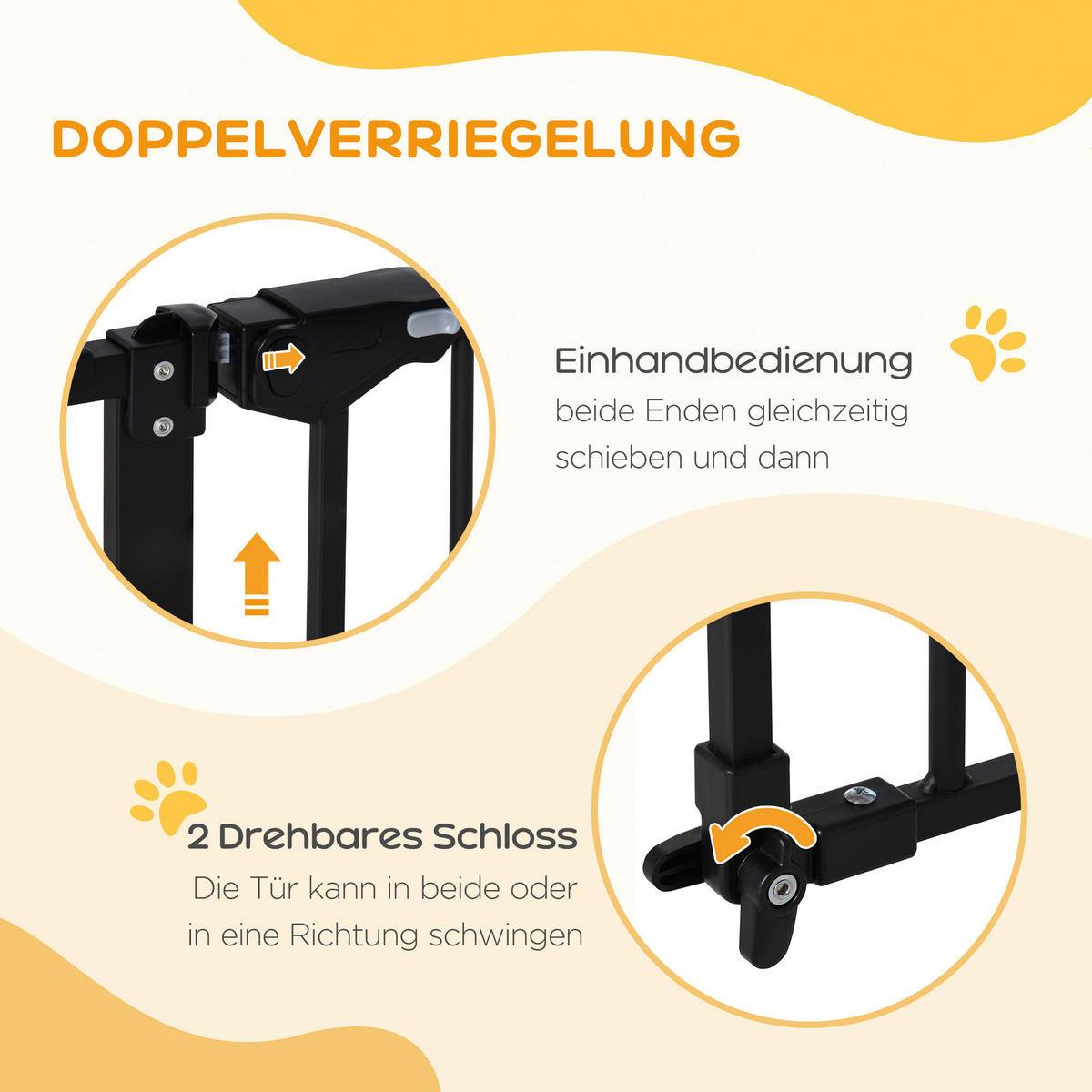 PawHut Absperrgitter schwarz Kunststoff B/H/L: ca. 2x76,2x136,3 cm Absperrgitter - schwarz (136,30/2,00/76,20cm) - PawHut