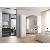 Kleiderschrank Alabama Alpinweiß B/H/T: ca. 225x210x54 cm Alabama - Alpinweiß/Alu (225,00/210,00/54,00cm)