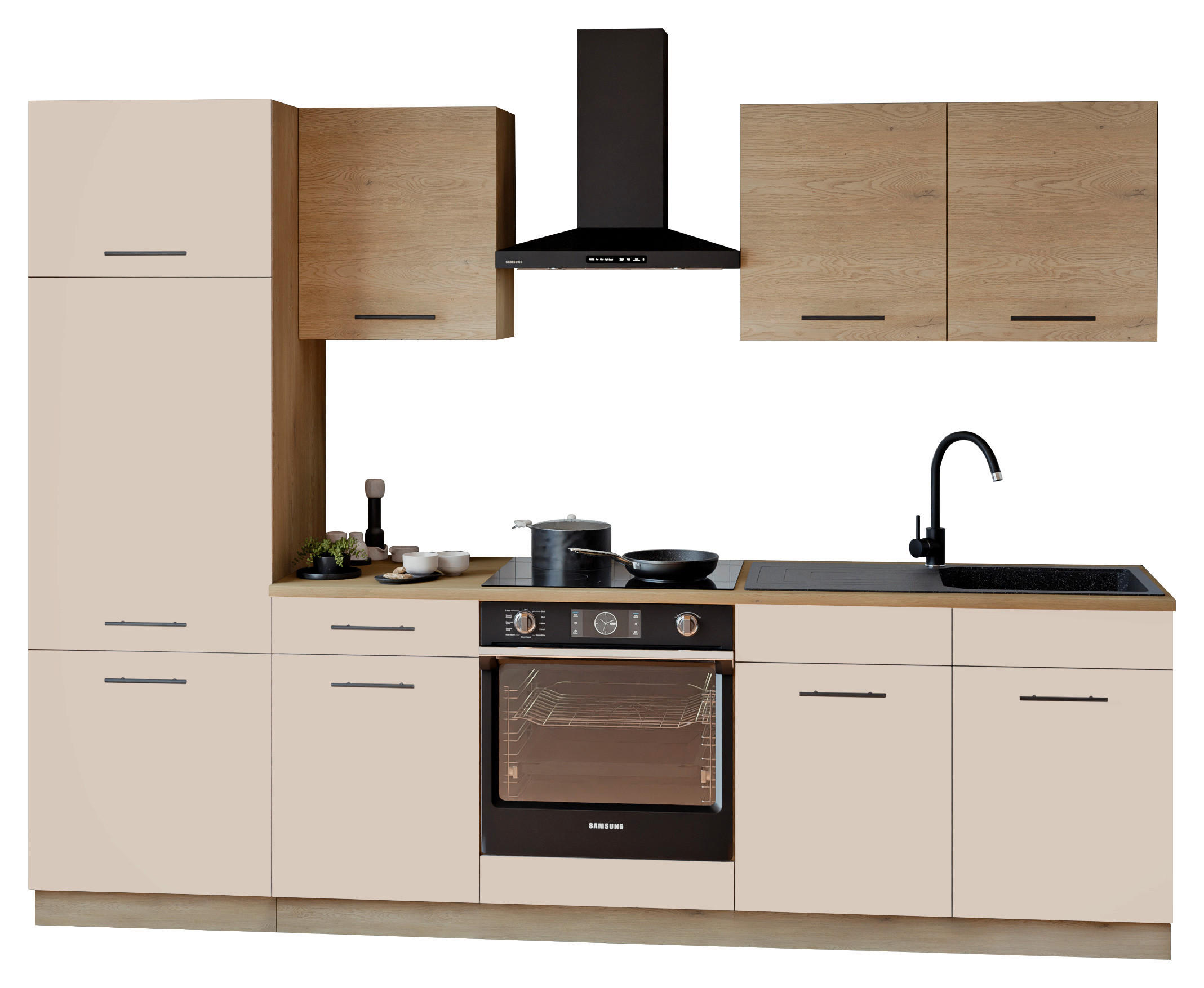 Stolarz-Lempert Küchenblock Fox II Cashmere Eiche Nachbildung B/H/T: ca. 270x200x60 cm Fox II - Cashmere (270,00/200,00/60,00cm) - Stolarz-Lempert