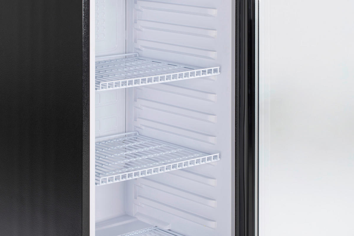 POCOline Glastürkühlschrank GTK144-235 DB schwarz B/H/T: ca. 54x144x55 cm Glastürkühlschrank GTK144-235 DB - schwarz (54,00/144,00/55,00cm) - POCOline