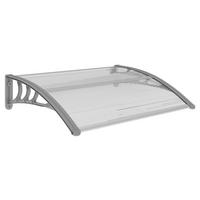 Outsunny Vordach für Haustür silber B/H/L: ca. 75x23x100 cm Vordach für Haustür - silber (100,00/75,00/23,00cm) - Outsunny