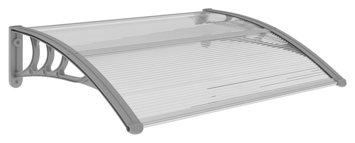 Outsunny Vordach für Haustür silber B/H/L: ca. 75x23x100 cm Vordach für Haustür - silber (100,00/75,00/23,00cm) - Outsunny