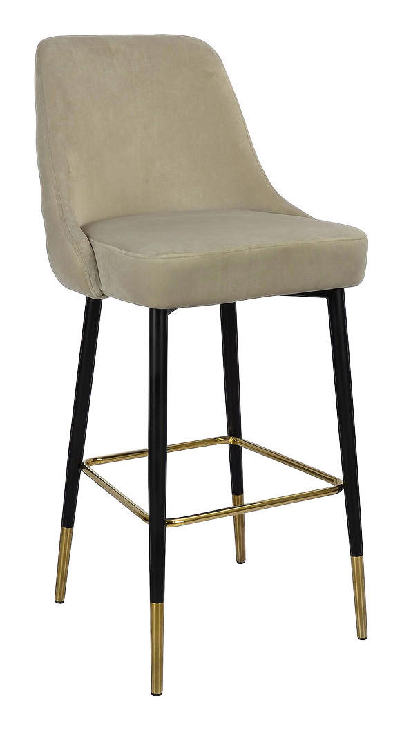 Barhocker Mojo 101 taupe Microfaser B/H/T: ca. 53x110x57 cm Mojo 101 - schwarz/taupe (53,00/110,00/57,00cm) - 360 Living