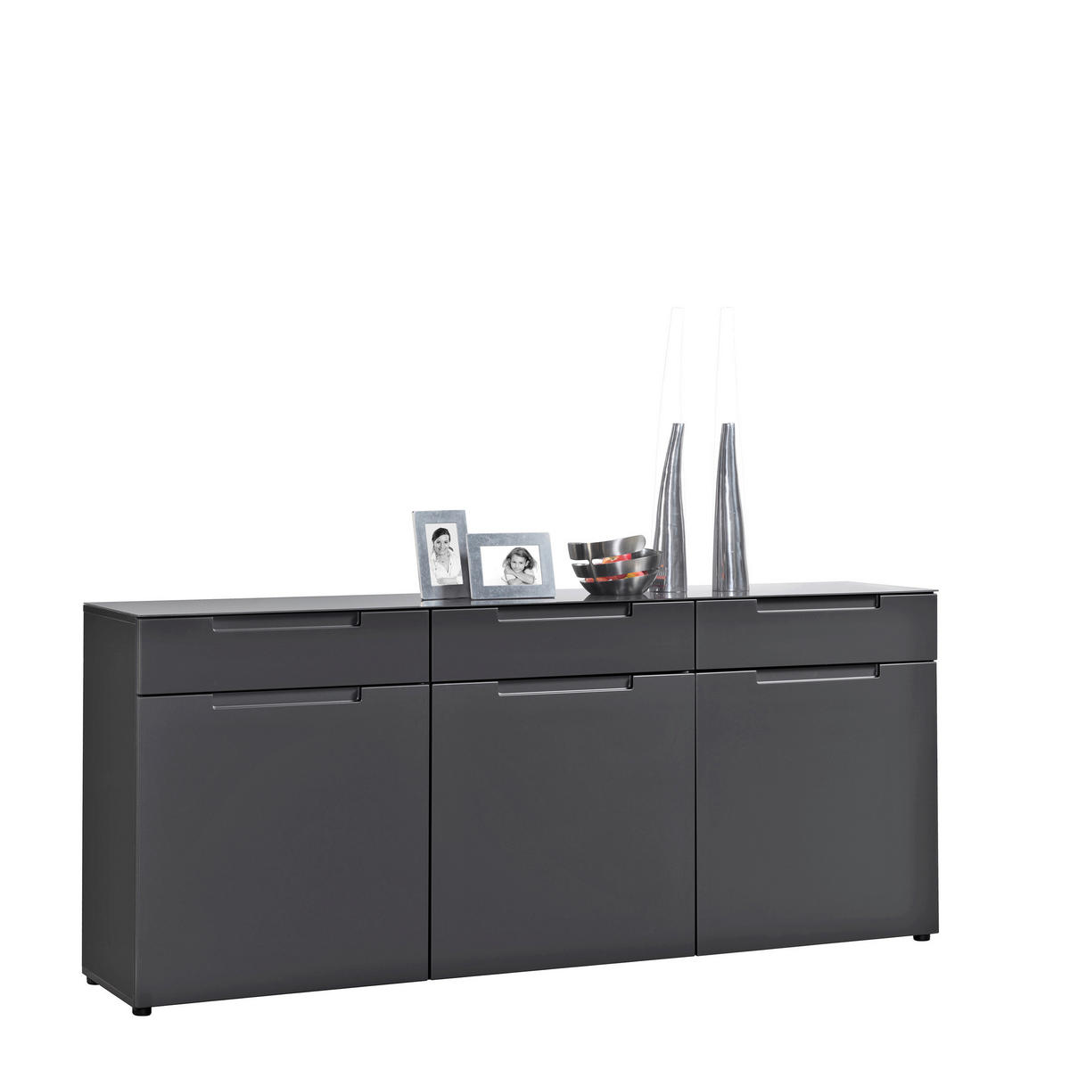 Sideboard Mailand anthrazit matt MDF B/H/T: ca. 192x83x40 cm Mailand - anthrazit (192,00/83,00/40,00cm)
