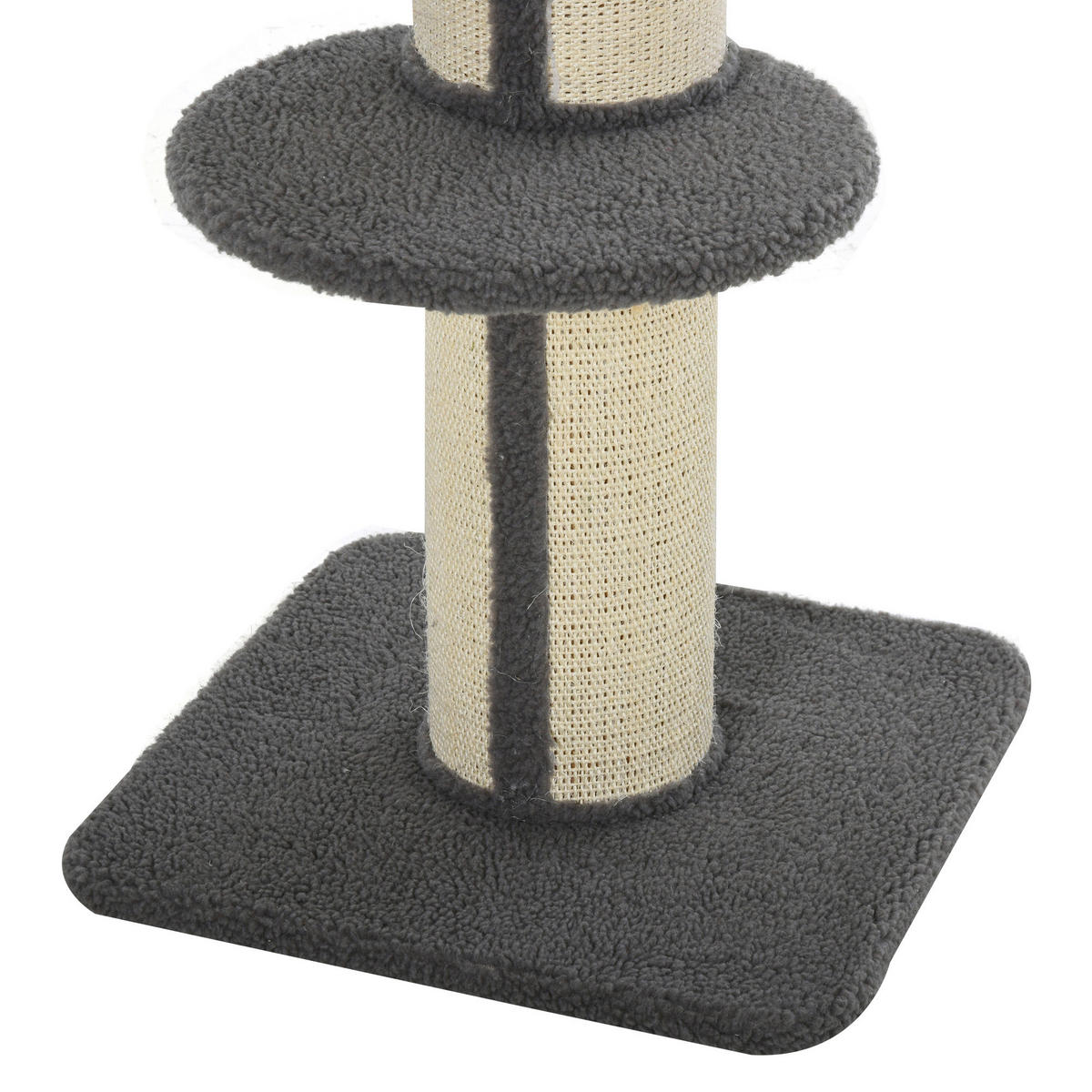 PawHut Kratzbaum grau Spanplatte B/H/L: ca. 45x91x45 cm Kratzbaum - grau (45,00/45,00/91,00cm) - PawHut