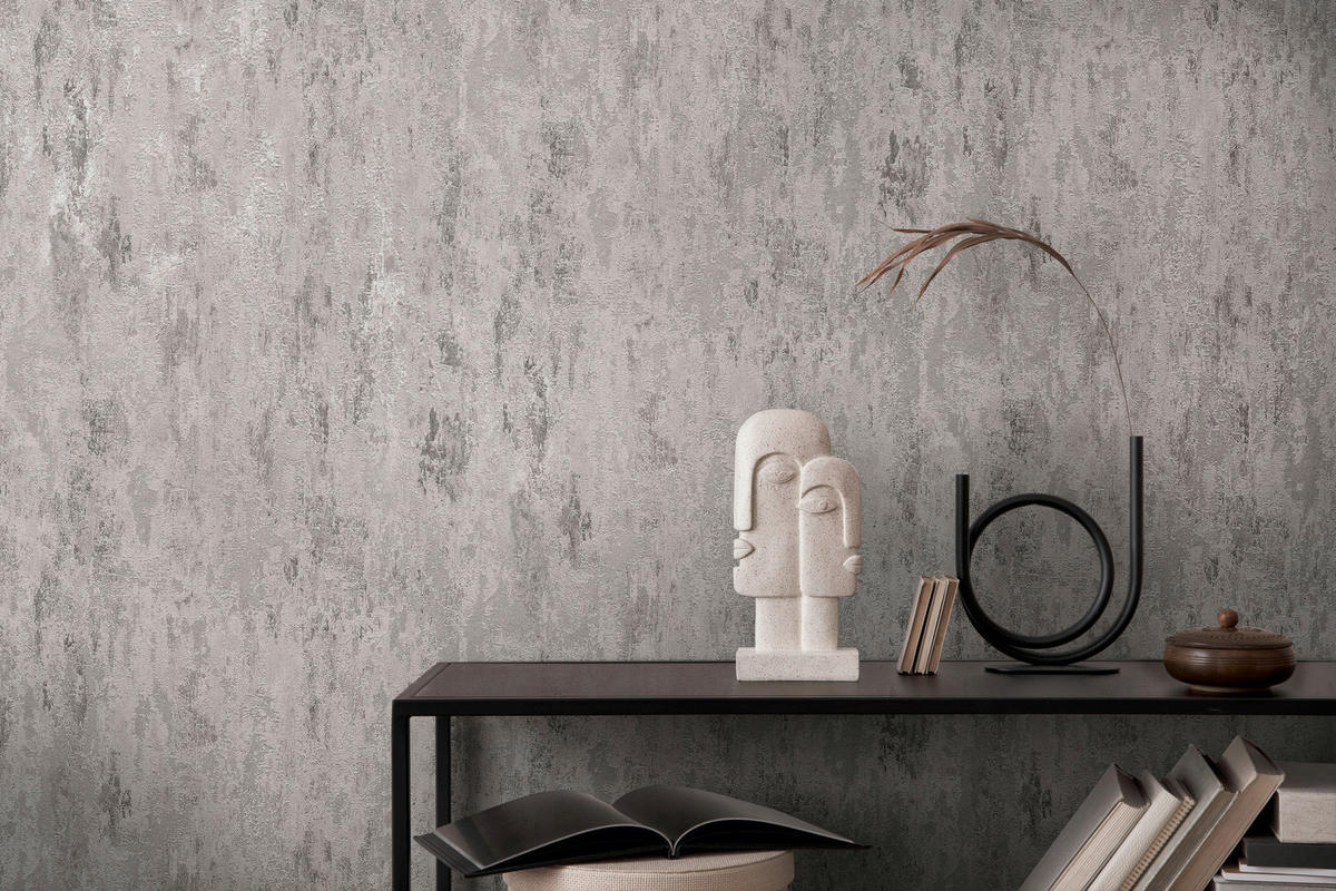 A.S.Creation Vliestapete Glänzend silber B/H/D: ca. 53x1005x9 cm Vliestapete - Glänzend/silber (9,00/1005,00cm) - A.S.Creation