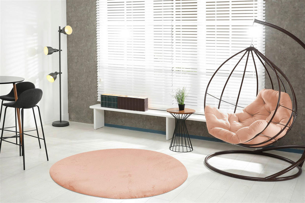 Padiro Hochflorteppich Rabbit Light 525 creme B/H/L: ca. 160x3,6x160 cm Rabbit Light 525 - creme (160,00/160,00/3,60cm) - Padiro