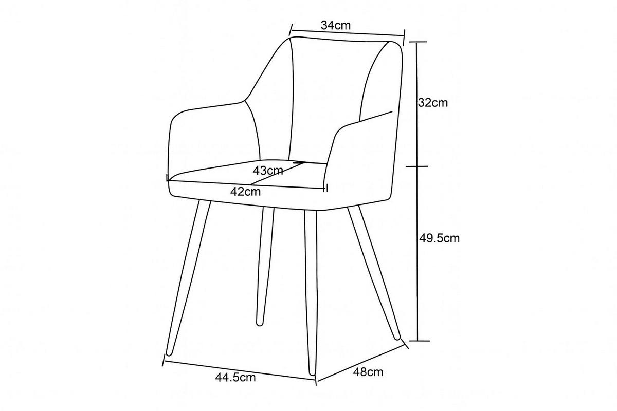 Stuhl BELLA, 2er Set creme schwarz B/H/T: ca. 55x82x62 cm BELLA, 2er Set - creme/schwarz (55,00/82,00/62,00cm) - xonox.home