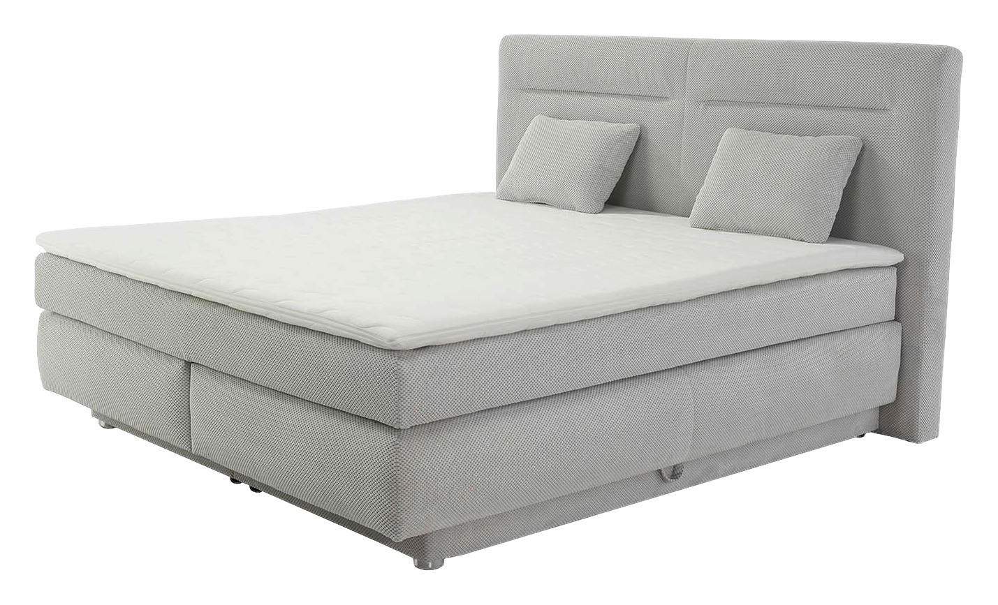 Boxspringbett  hellgrau Liegefläche B/L: ca. 180x200 cm Simone_Boxspringbett - hellgrau (199,00/124,00/217,00cm)