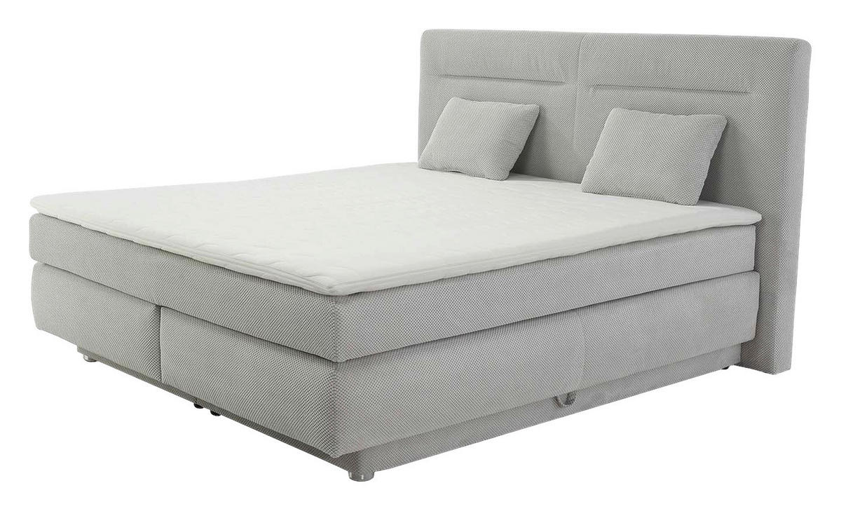 Boxspringbett  hellgrau Liegefläche B/L: ca. 180x200 cm Simone_Boxspringbett - hellgrau (199,00/124,00/217,00cm)