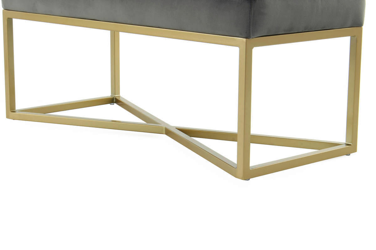 Sitzbank Diaz 101 grau B/H/T: ca. 40x40x90 cm Diaz 101 - gold/grau (40,00/40,00/90,00cm) - 360 Living