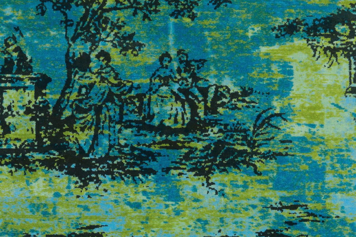 Arte Espina Flachflorteppich Vintage 5206 hellblau B/H/L: ca. 170x0,4x240 cm Vintage 5206 - hellblau (240,00/170,00/0,40cm) - Arte Espina