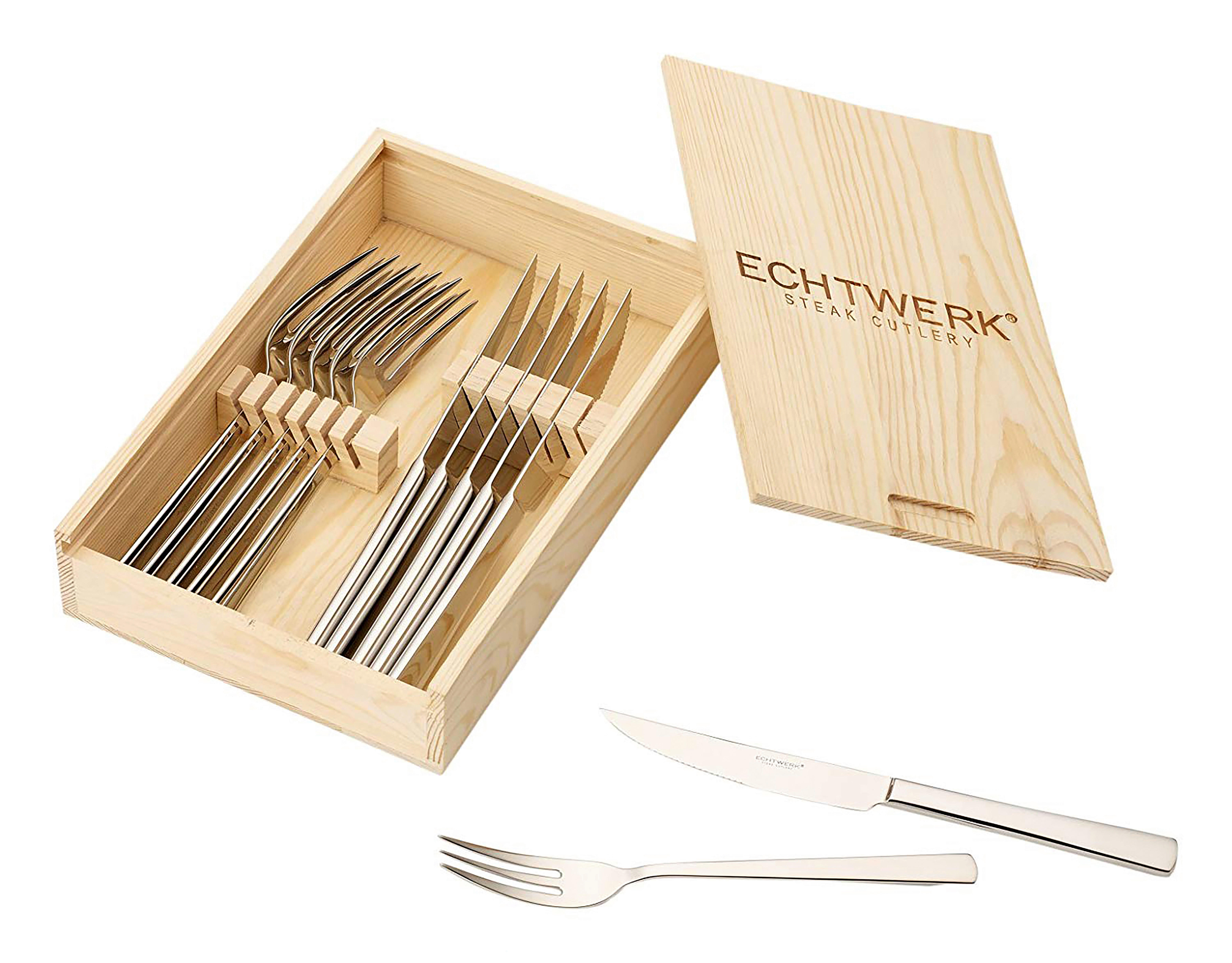ECHTWERK Besteckset Sarre Edelstahl Edelstahl 12 tlg. Sarre - Edelstahl (27,00/18,50/6,20cm) - ECHTWERK