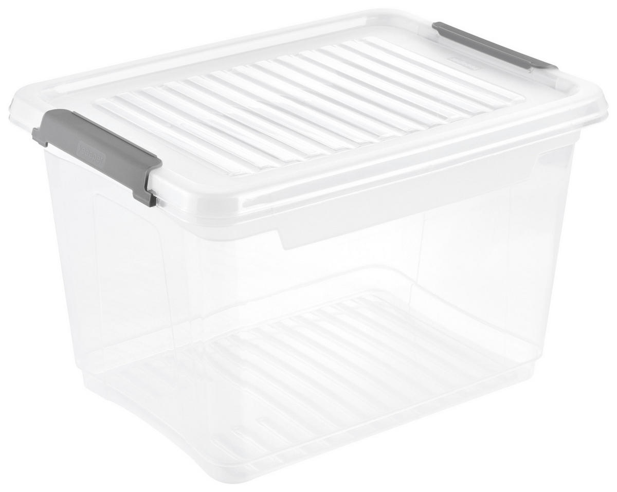 Aufbewahrungsbox transparent B/H/L: ca. 28,5x23,5x37,5 cm Clipbox_Leonie 16,6l - transparent (37,50/28,50/23,50cm)