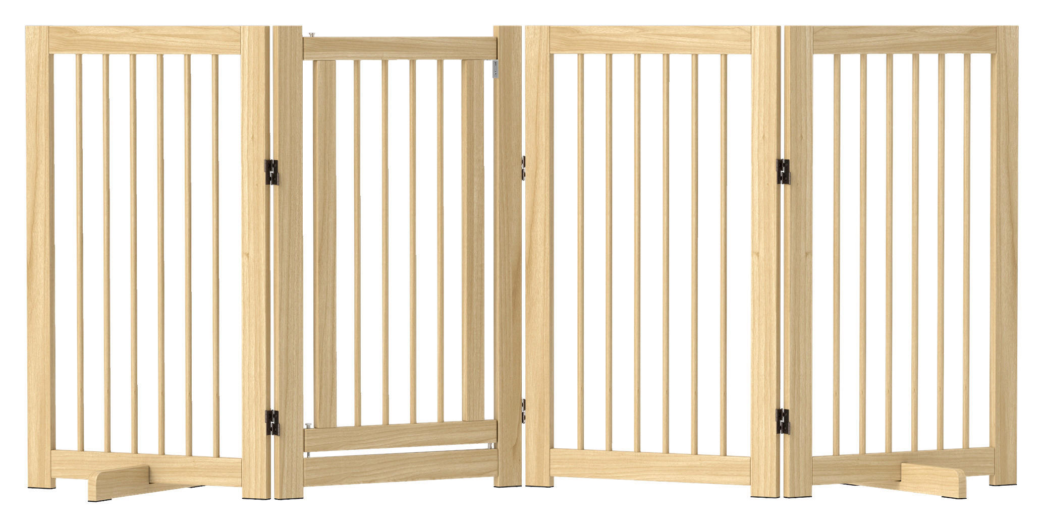 PawHut Schutzgitter natur Kiefer B/H/L: ca. 36x91x220 cm Schutzgitter - natur (220,00/36,00/91,00cm) - PawHut