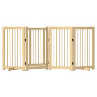 PawHut Schutzgitter natur Kiefer B/H/L: ca. 36x91x220 cm Schutzgitter - natur (220,00/36,00/91,00cm) - PawHut