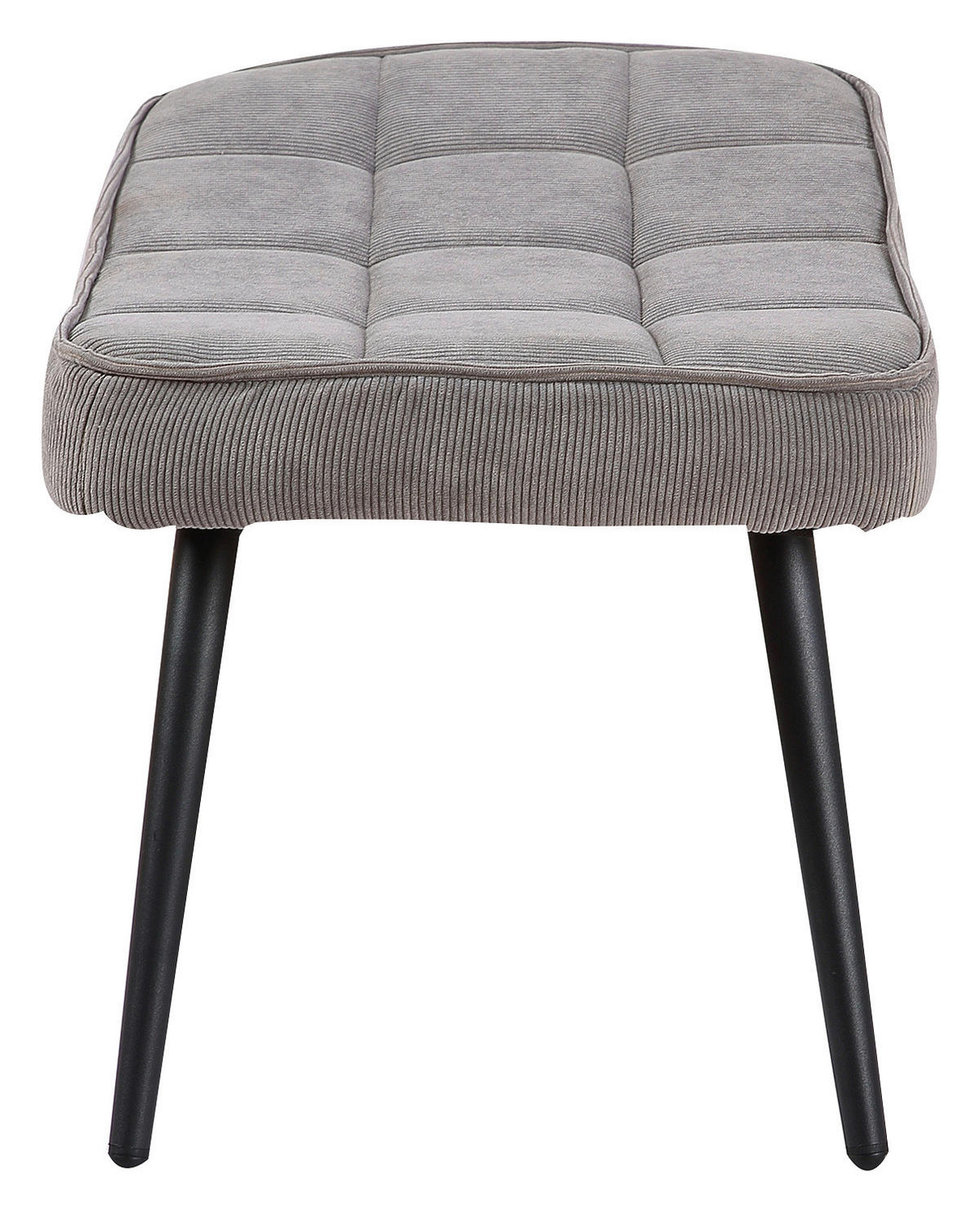 byLIVING Hocker UTA grau schwarz Stoff Metall B/H/T: ca. 60x39x41 cm UTA - schwarz/grau (60,00/39,00/41,00cm) - byLIVING