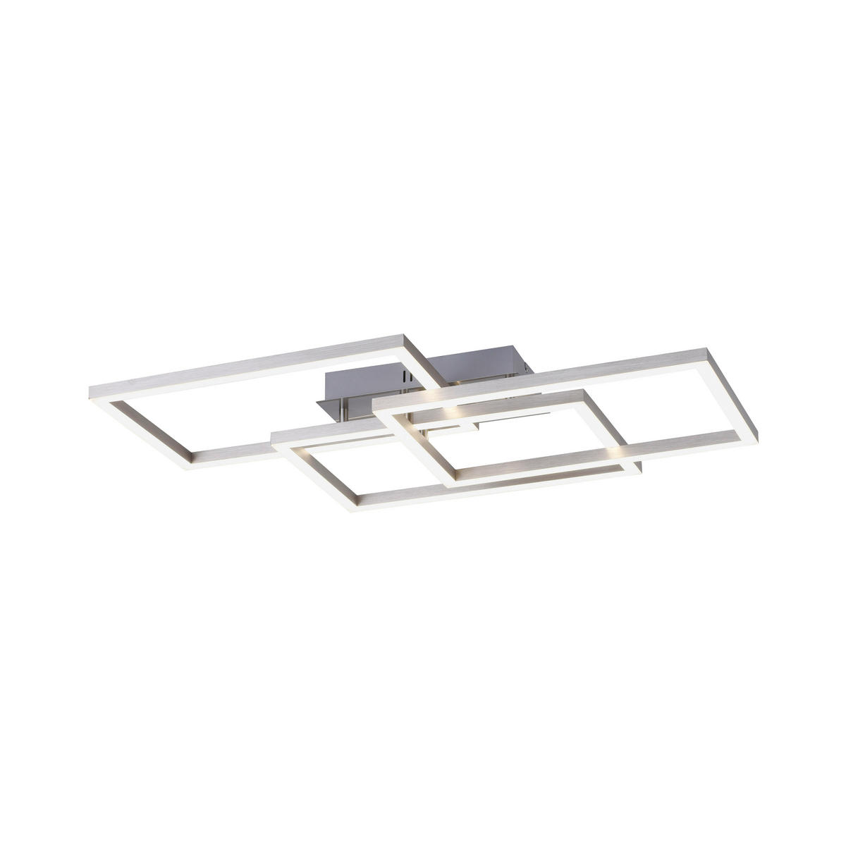 Just Light Smarte LED-Deckenleuchte MAXI 16431-55 stahlfarbig weiß Metall Kunststoff B/H/T: ca. 50x10,5x82 cm 3 Brennstellen LOLAsmart-MAXI - weiß/stahlfarbig (50,00/10,50/82,00cm) - Just Light