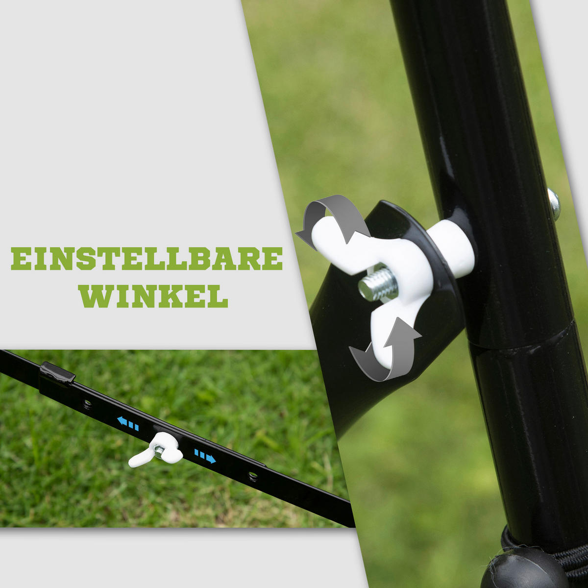 HOMCOM Kinder Fußballtor schwarz B/H/L: ca. 80x96x96 cm Rebounder - schwarz (96,00/80,00/96,00cm) - HOMCOM