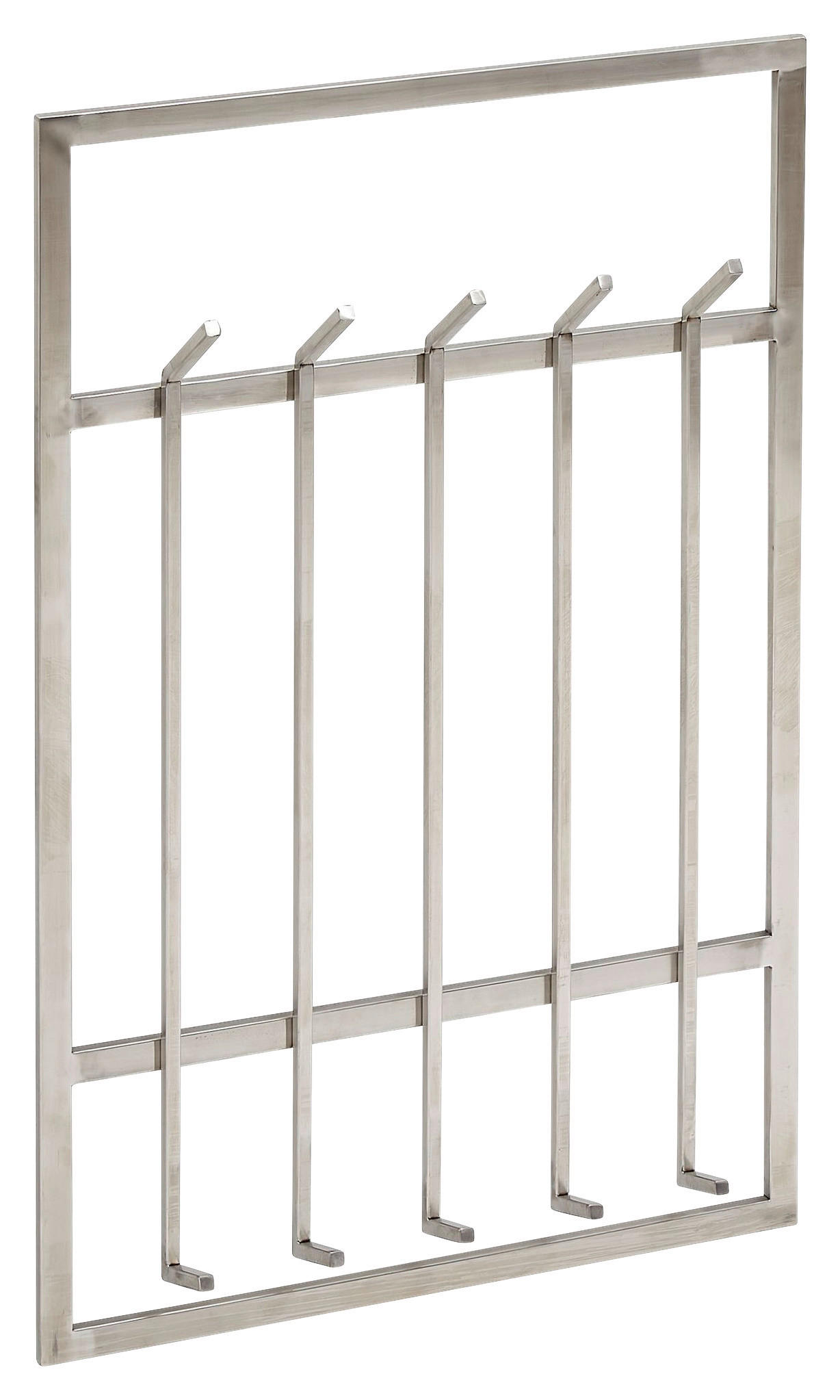 Garderobe silber B/H/T: ca. 60x100x7,5 cm Garderobe - silber (60,00/100,00/7,50cm) - Wohnling