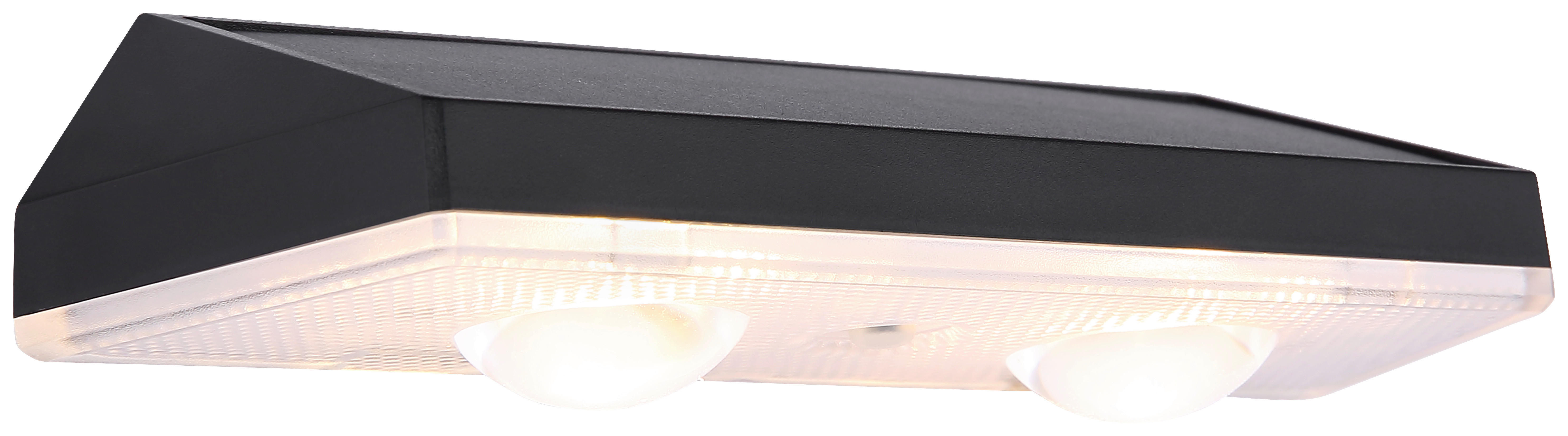 Solarleuchte transparent mattschwarz Kunststoff B/H: ca. 14x3,7 cm SOLAR - mattschwarz/transparent (14,00/3,70cm) - GLOBO
