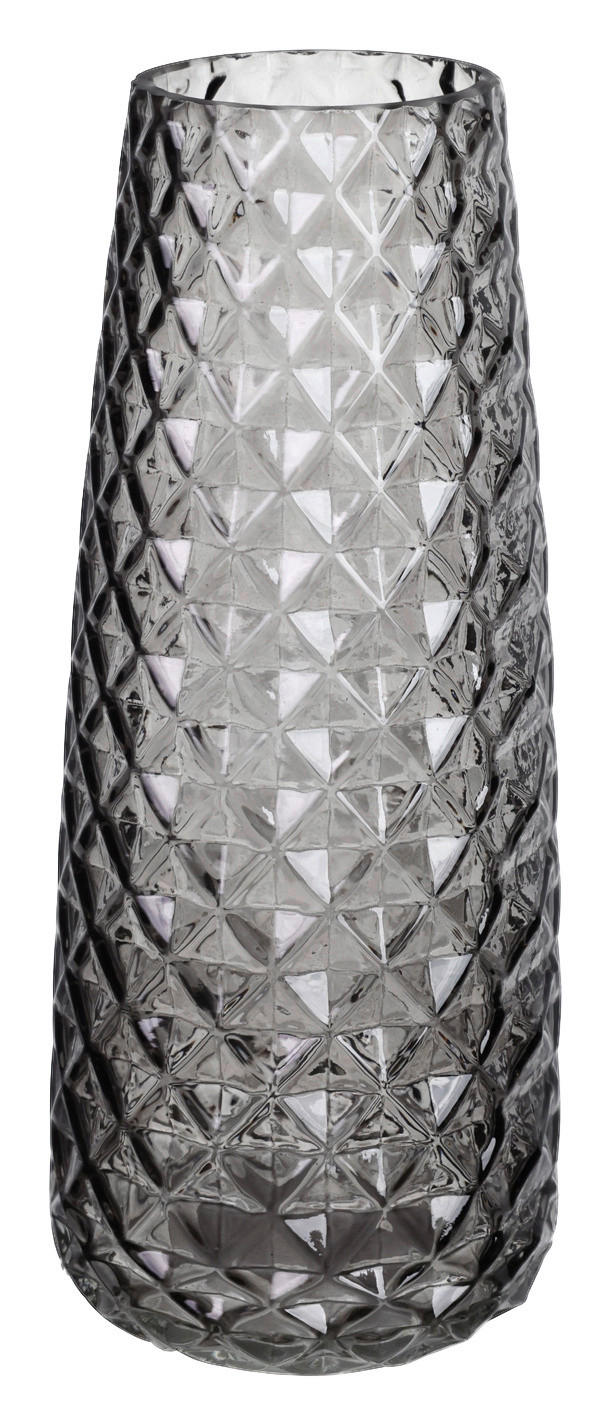 Vase grau Glas B/H/L: ca. 10x23,5x10 cm Vase_Mona - grau (10,00/10,00/23,50cm)
