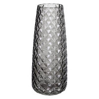 Vase grau Glas B/H/L: ca. 10x23,5x10 cm Vase_Mona - grau (10,00/10,00/23,50cm)