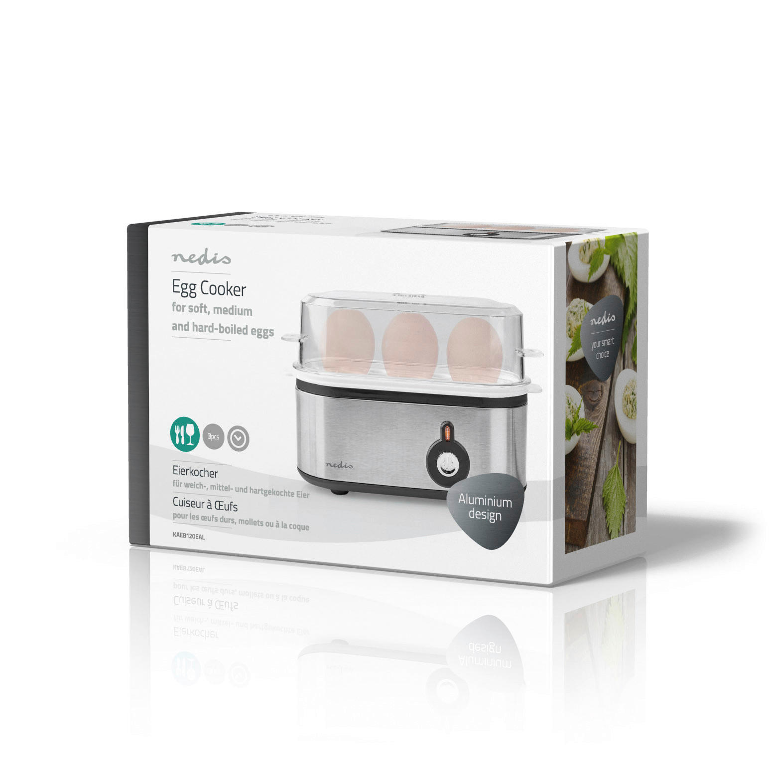 Nedis Eierkocher schwarz Edelstahl Kunststoff B/H/L: ca. 20,5x13,5x8,5 cm Eierkocher_Nedis - schwarz (8,50/20,50/13,50cm) - Nedis