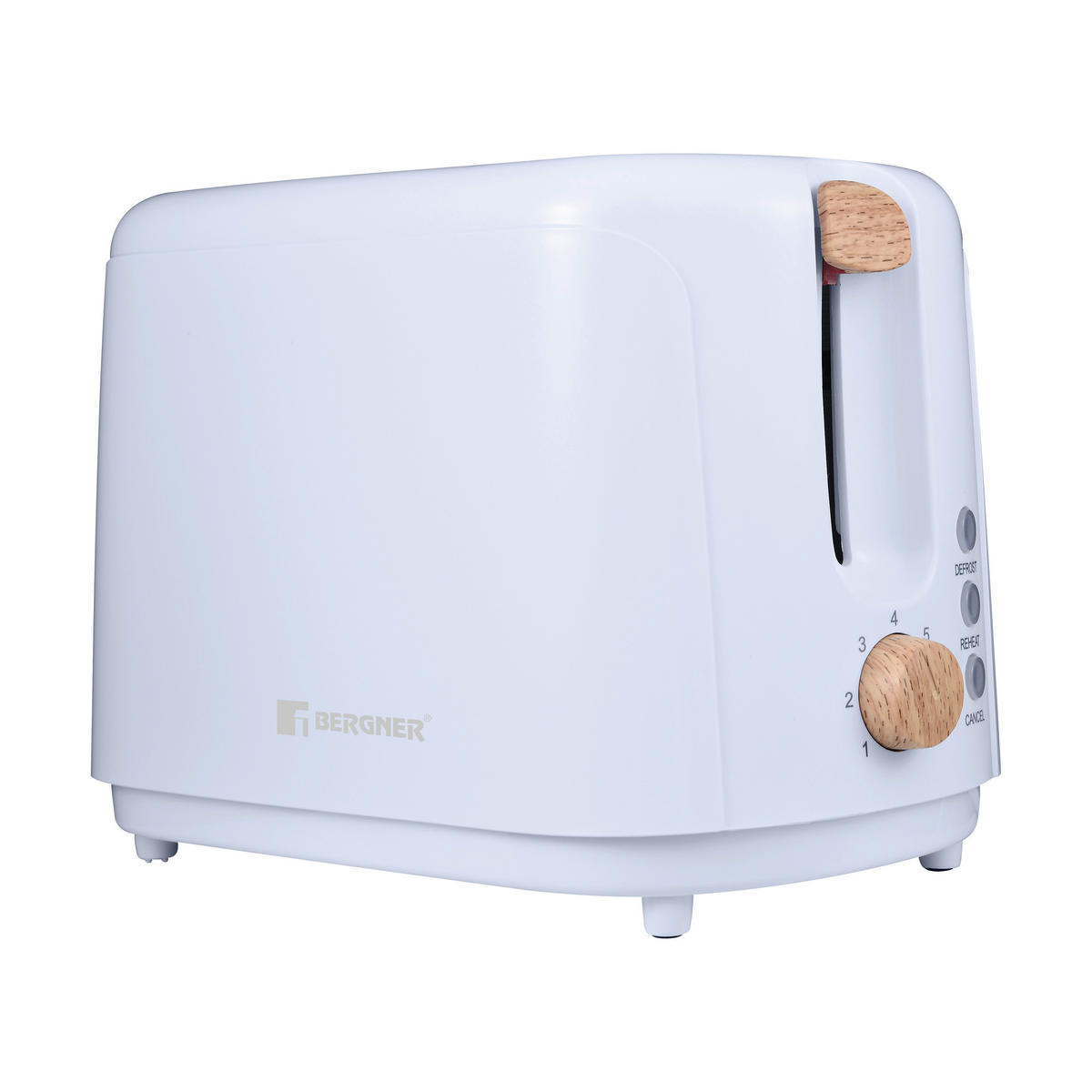 BERGNER Toaster weiß Kunststoff B/H/L: ca. 16x18,5x29,5 cm NATURALLY - weiß (29,50/16,00/18,50cm) - BERGNER