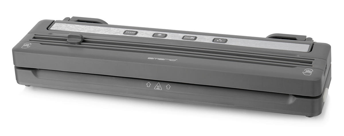 Emerio Vakuumierer VS-130802 grau Kunststoff B/H/T: ca. 37,2x6,2x9,7 cm ca. 120 W Vakuumierer VS-130802 - grau (37,20/6,20/9,70cm) - Emerio