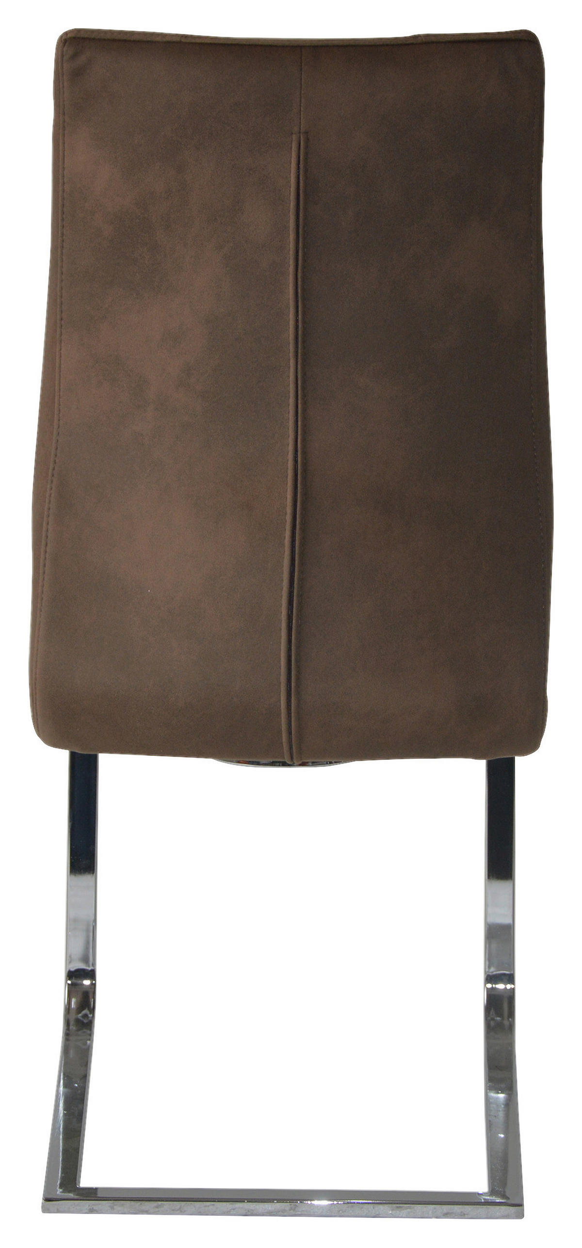 Schwingstuhl MARLEN-XXL  2er-Set dunkelbraun Vintage Chrom Stoff Metall B/H/T: ca. 72x96x80 cm MARLEN-XXL  2er-Set - dunkelbraun/Chrom (72,00/96,00/80,00cm) - byLIVING