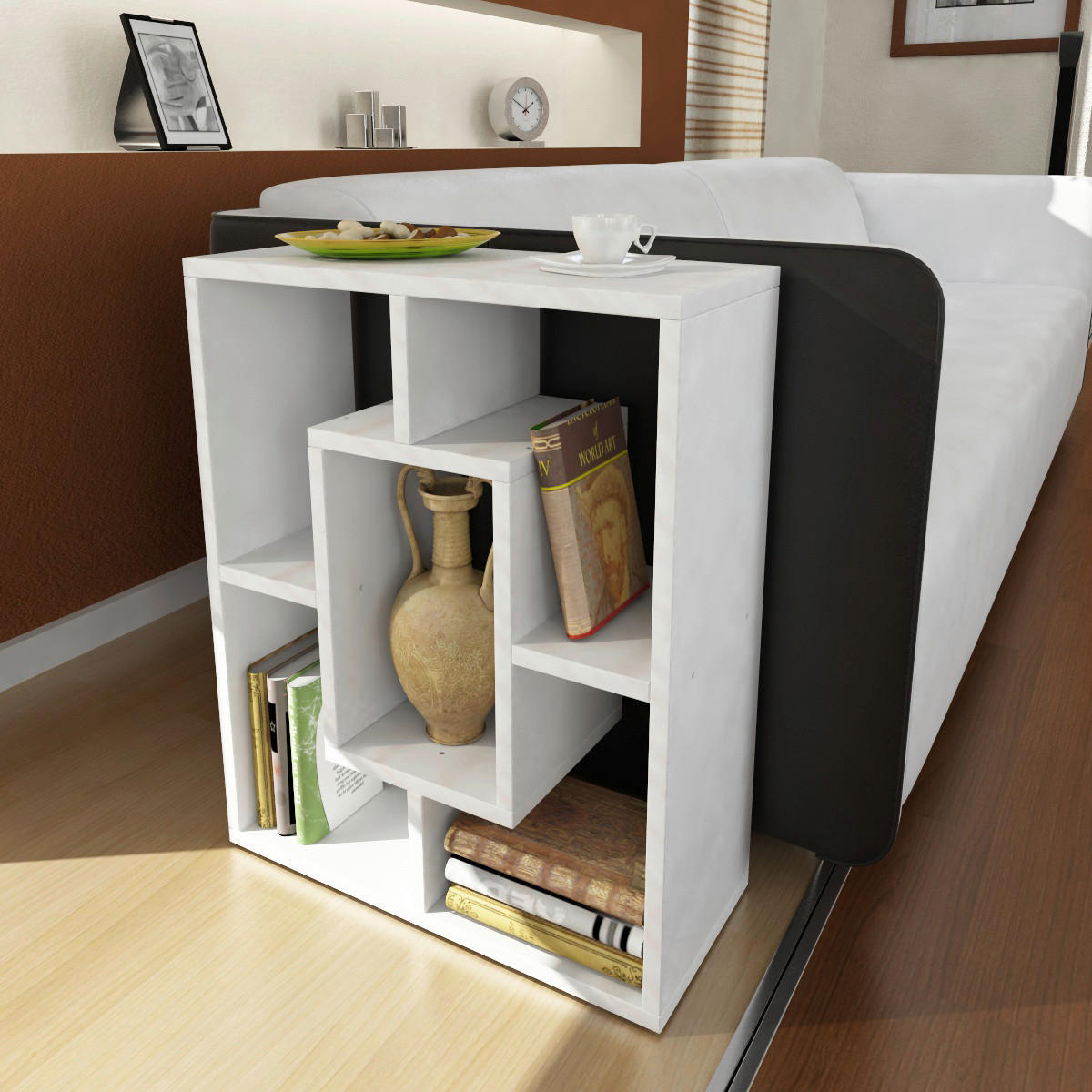 Beistelltisch Ovis weiß Spanplatte B/H/T: ca. 51x63x22 cm Ovis - weiß (51,00/63,00/22,00cm) - moebel17