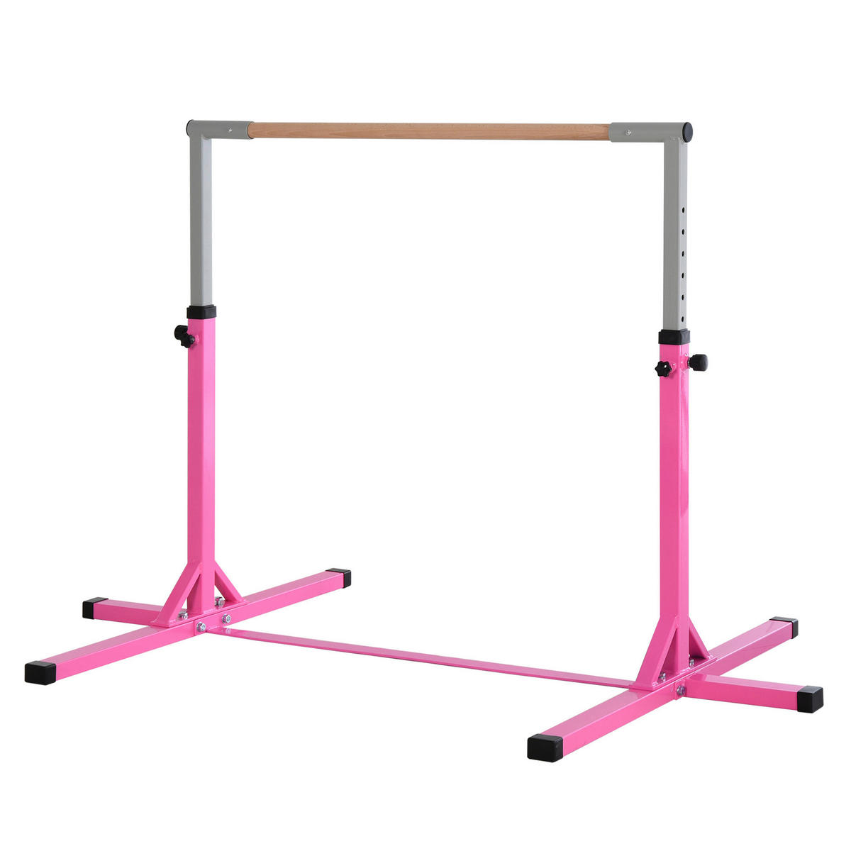HOMCOM Kinder-Gymnastikstange B/H/L: ca. 121x150x194 cm Kinder-Gymnastikstange - rosa (194,00/121,00/150,00cm) - HOMCOM