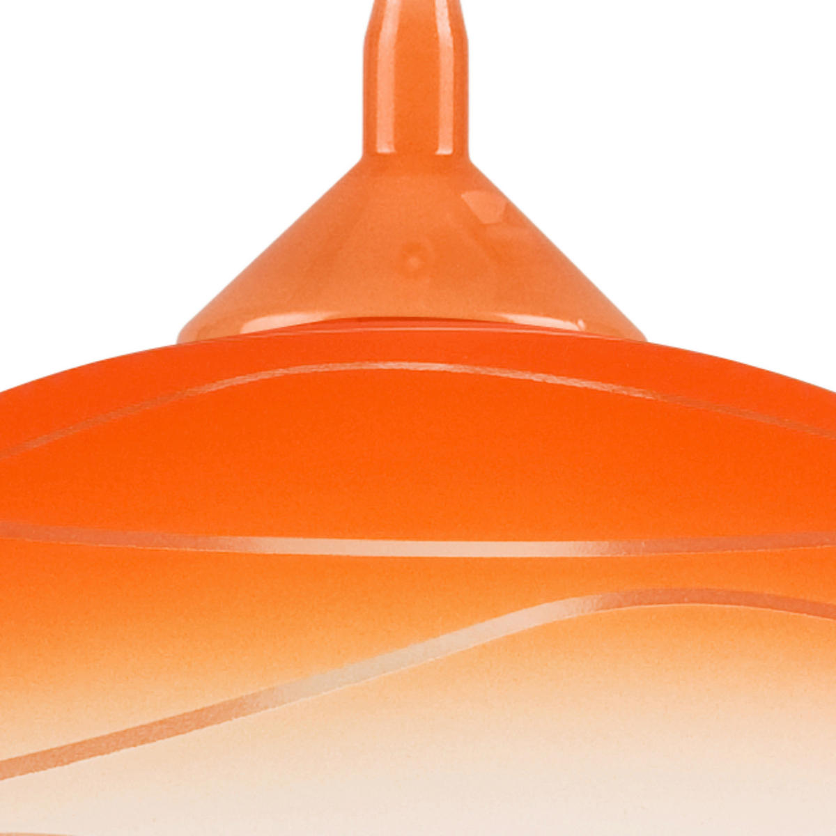 Lamkur Hängeleuchte orange Glas B/H/L: ca. 31x17x31 cm E27 1 Brennstellen Hängeleuchte - orange (31,00/31,00/17,00cm) - Lamkur