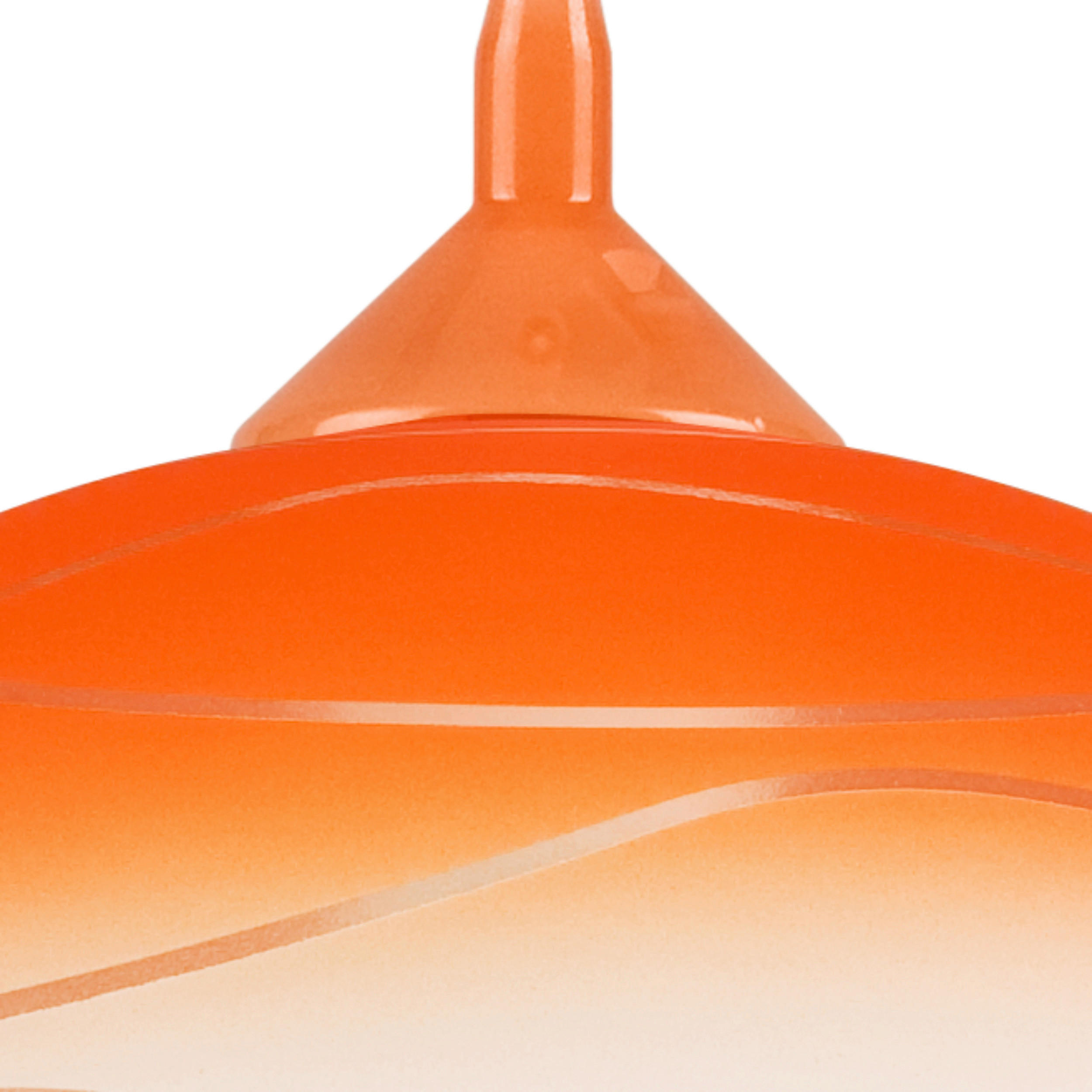 Thumbnail - Lamkur Hängeleuchte orange Glas B/H/L: ca. 31x17x31 cm E27 1 Brennstellen