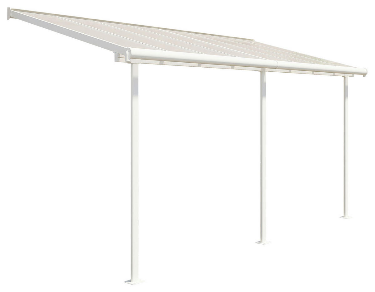 Palram Terrassendach Sierra weiß Aluminium B/H/T: ca. 447x300x230 cm Sierra - weiß (447,00/300,00/230,00cm) - Palram