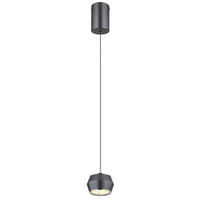 GLOBO Pendelleuchte grau Aluminium Metall Acryl H/D: ca. 200x10 cm 1.0 Brennstellen 15209 - grau (10,00/200,00cm) - GLOBO