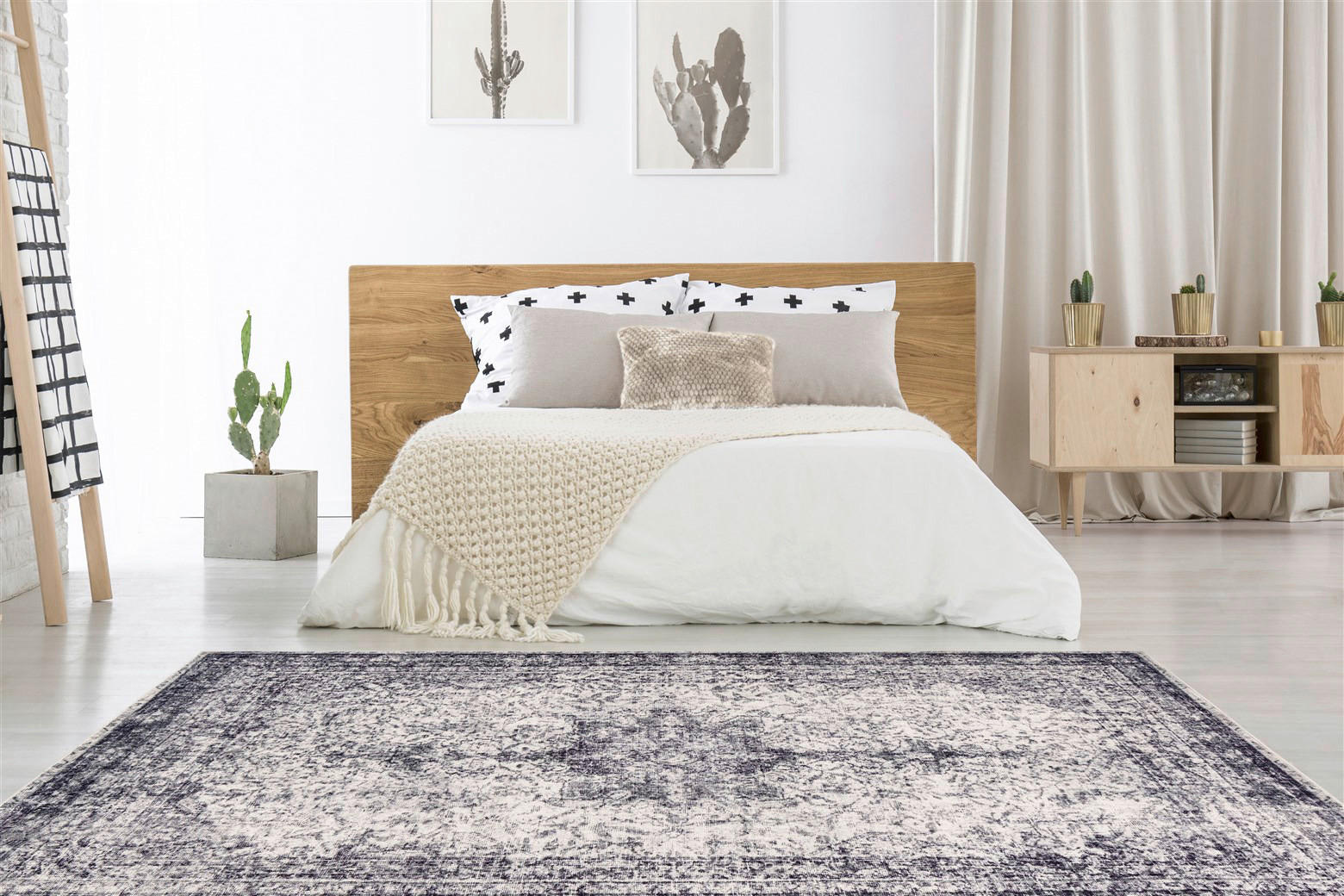 Thumbnail - Padiro Kurzflorteppich Piemont 825 grau B/H/L: ca. 120x1,1x170 cm