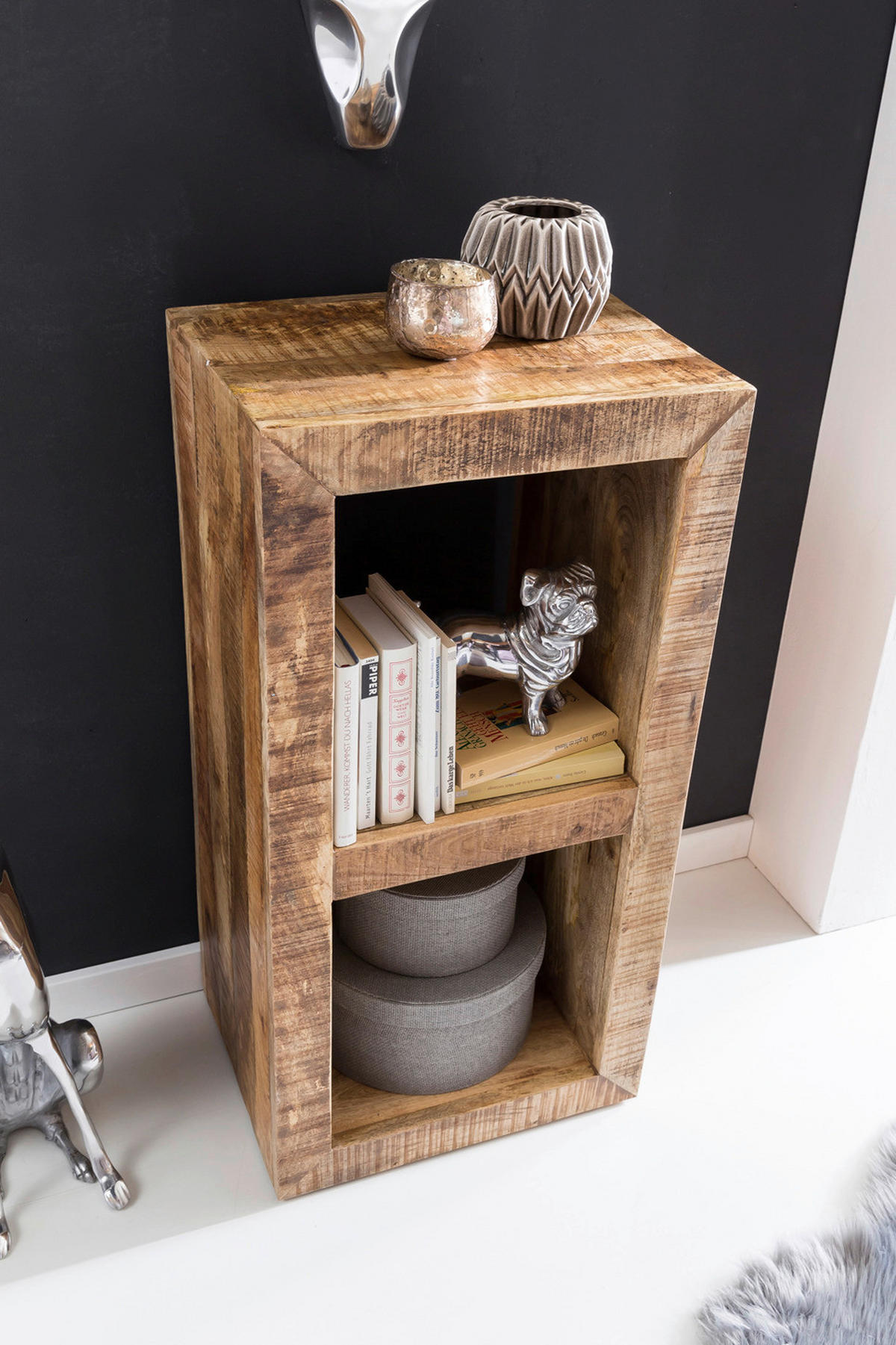 Standregal natur lackiert B/H/T: ca. 45x90x35 cm Standregal - natur (45,00/90,00/35,00cm) - Wohnling