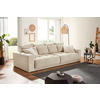 Big Sofa beige Microfaser B/H/T: ca. 298x80x135 cm Colombo_Big-Sofa - beige/schwarz (298,00/80,00/135,00cm)