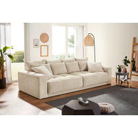 Big Sofa beige Microfaser B/H/T: ca. 298x80x135 cm Colombo_Big-Sofa - beige/schwarz (298,00/80,00/135,00cm)