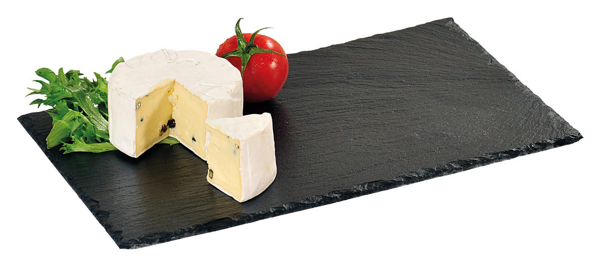 Kesper Servierplatte schiefer Stein B/H/L: ca. 30x3x40 cm Servierplatte - schiefer (40,00/30,00/3,00cm) - Kesper