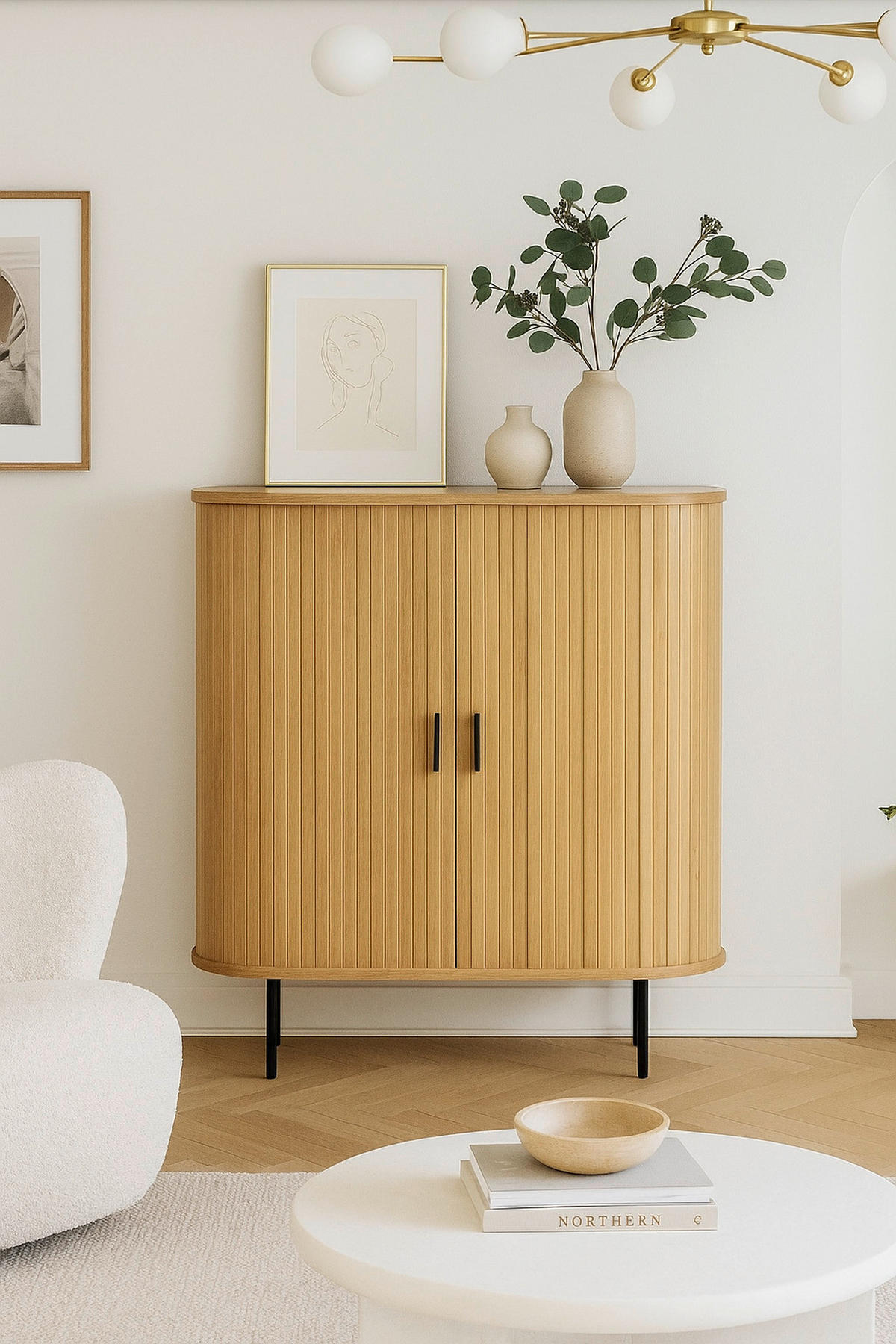 Kommode SELVA Eiche Sonoma Nachbildung B/H/T: ca. 100x118x40 cm SELVA - Eiche (100,00/118,00/40,00cm) - WIPMEB