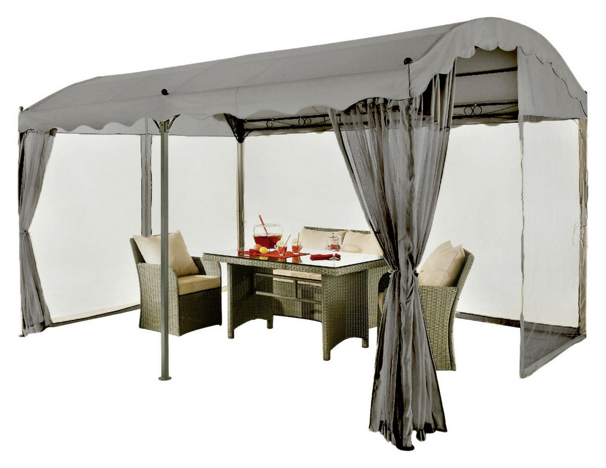 Grasekamp Seitenteile für Bogenpergola grau Kunststoff B/L: ca. 300x400 cm Seitenteile_für_Bogenpergola - grau (300,00/400,00cm) - Grasekamp