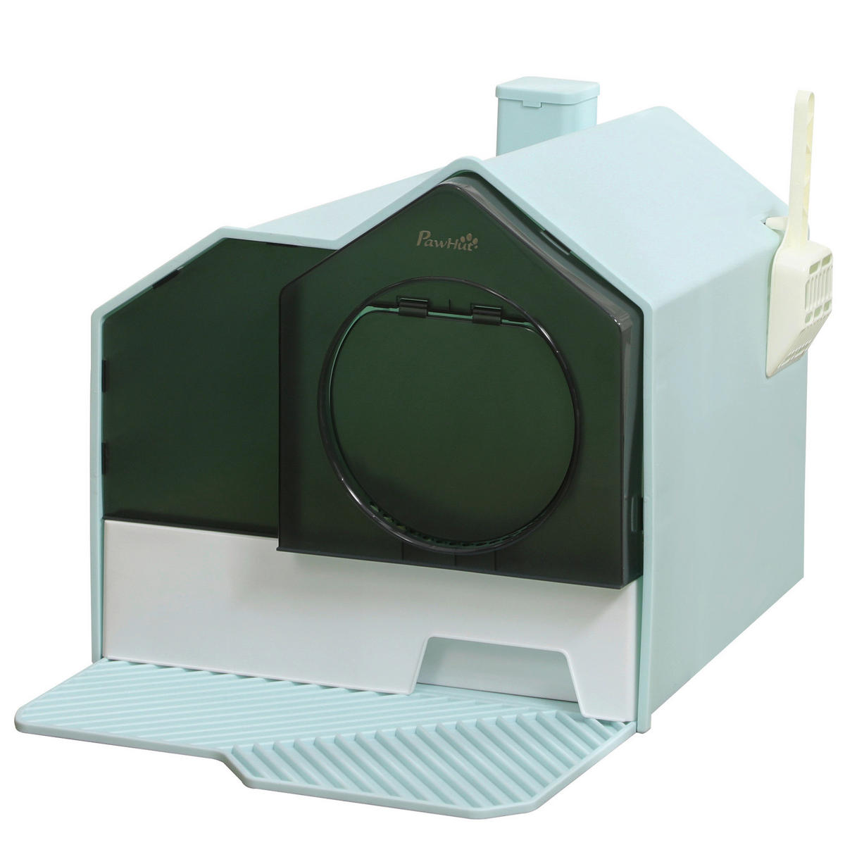 PawHut Katzen-Zubehör hellblau Edelstahl B/H/L: ca. 45x47x42 cm Katzentoilette - hellblau (42,00/45,00/47,00cm) - PawHut