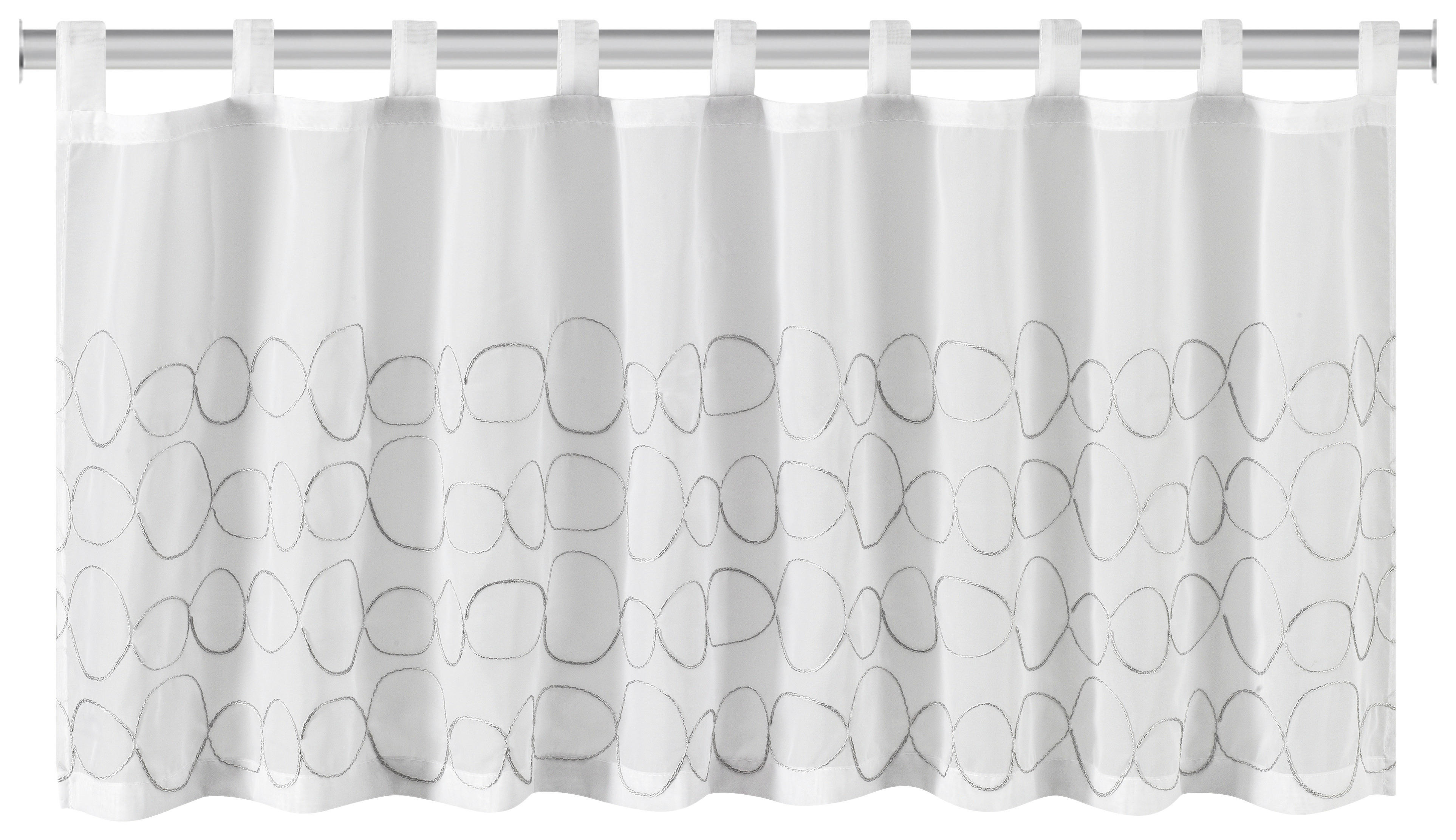 Scheibengardine Lucy weiß B/L: ca. 150x50 cm Lucy - weiß/silber (150,00/50,00cm)