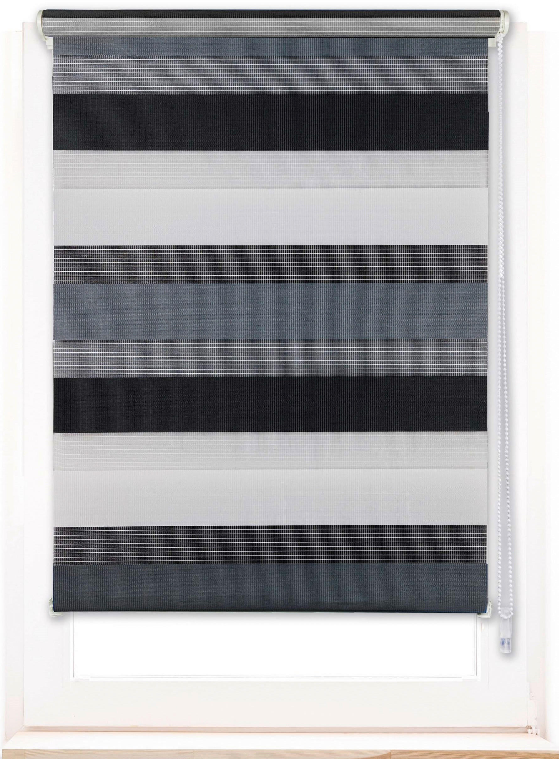 Doppelrollo Just-Triple grau B/L: ca. 100x160 cm Just-Triple - anthrazit/grau (100,00/160,00cm)