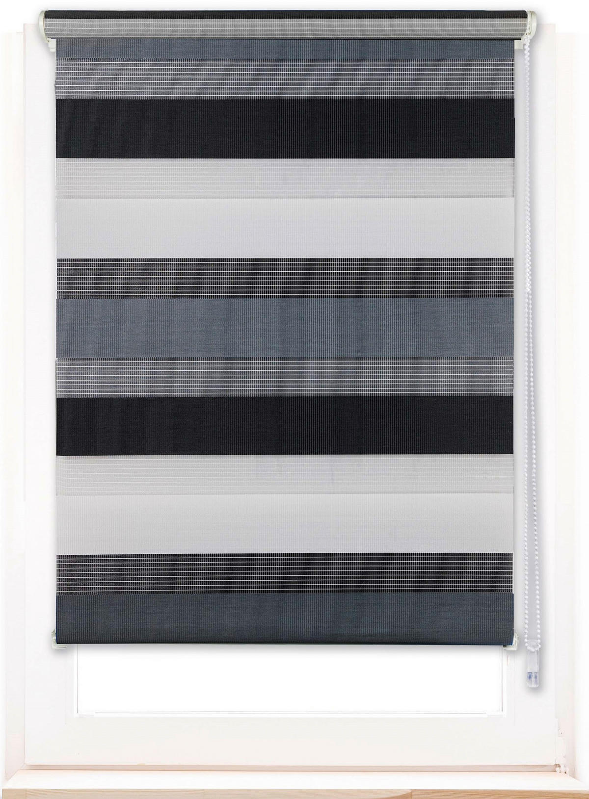 Doppelrollo Just-Triple grau B/L: ca. 80x210 cm Just-Triple - anthrazit/grau (80,00/210,00cm)