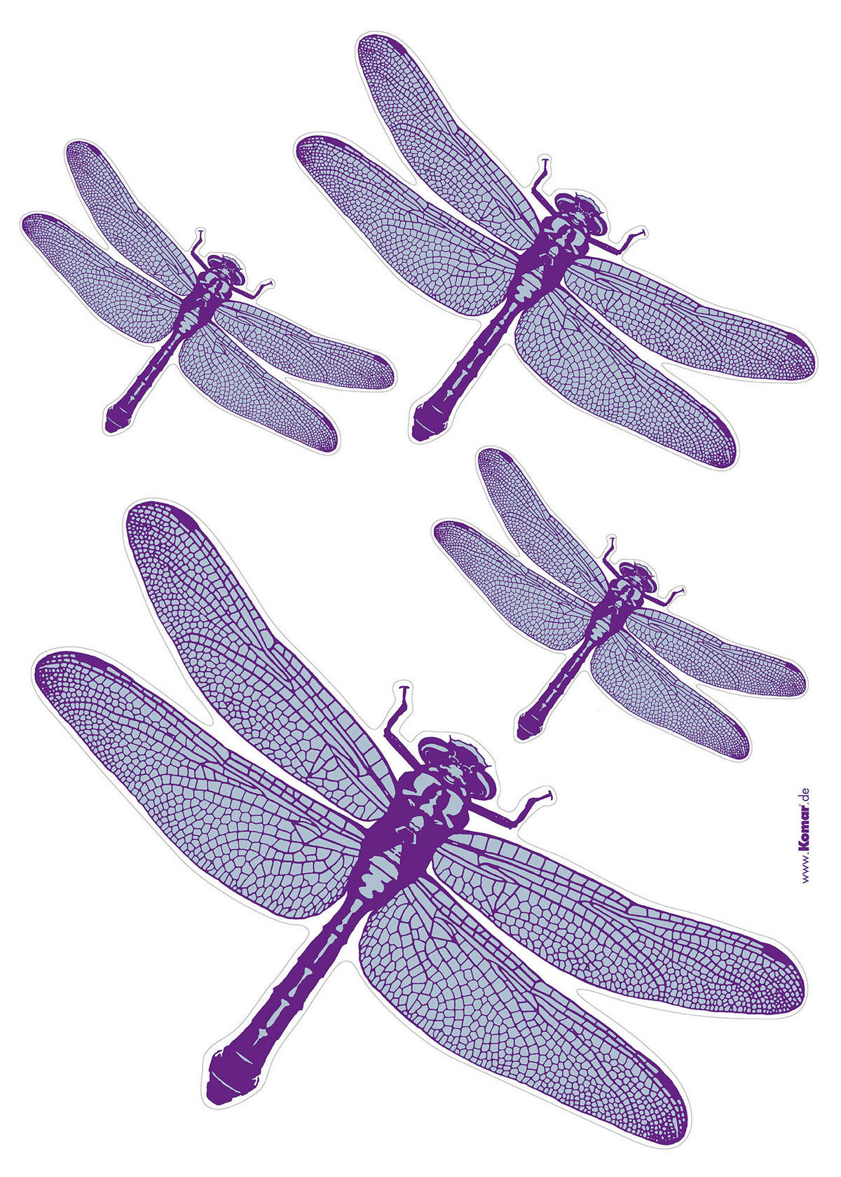 Komar Wandtattoo Libelle  Libelle B/L: ca. 50x70 cm Libelle - (50,00/70,00cm) - Komar